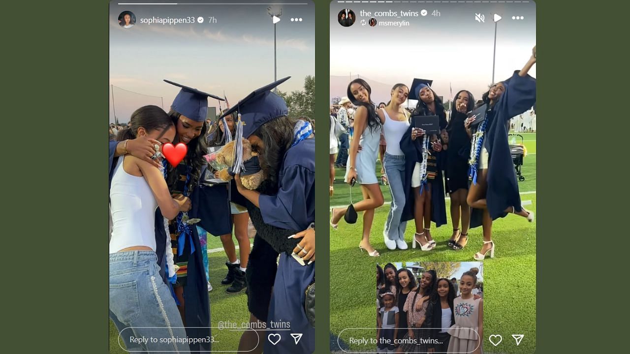 Sophia Pippen congratulates the Diddy twins on their major life milestone. (Credits: @sophiapippen33, the_combs_twins/Instagram)